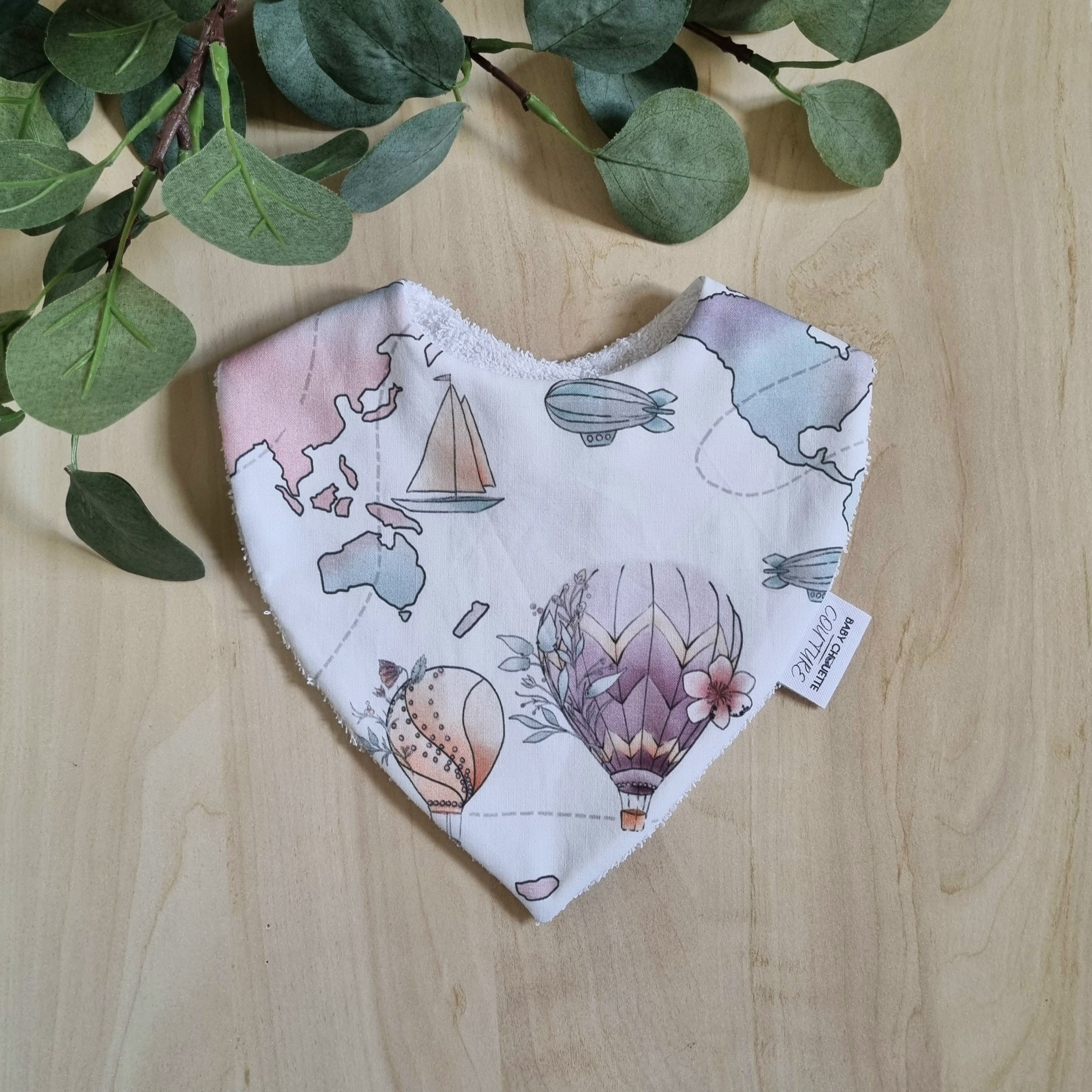 Bavoir bandana évolutif •Autour du Monde•