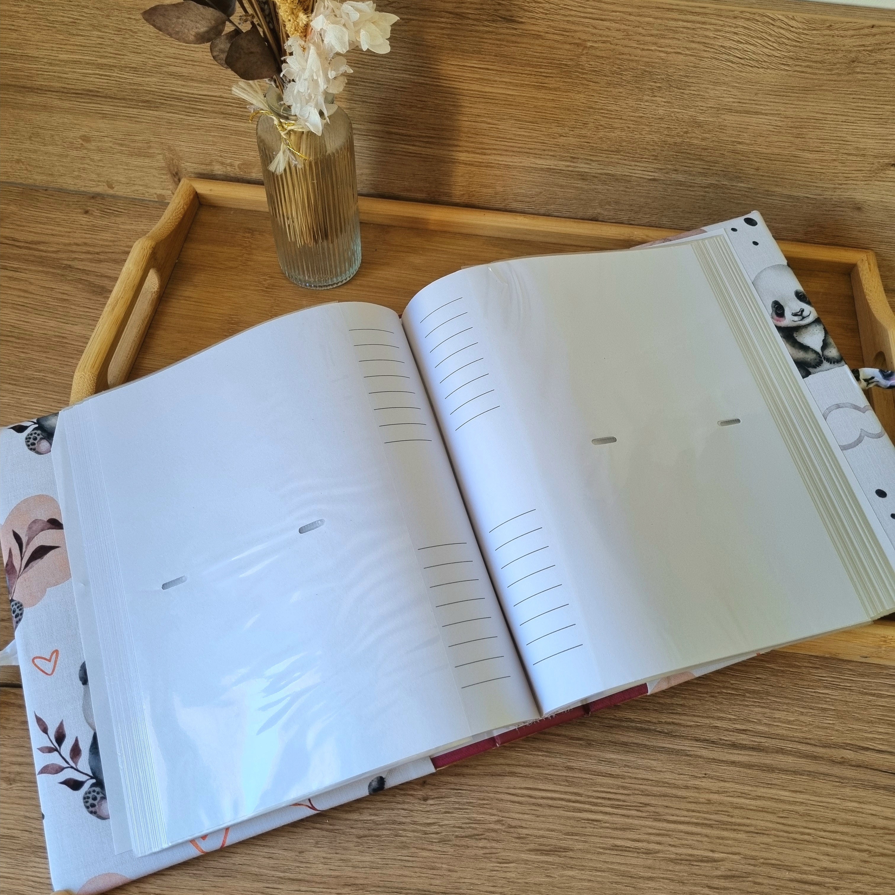 Coffret naissance Album photo + carnet de santé •Pandas Mixtes•