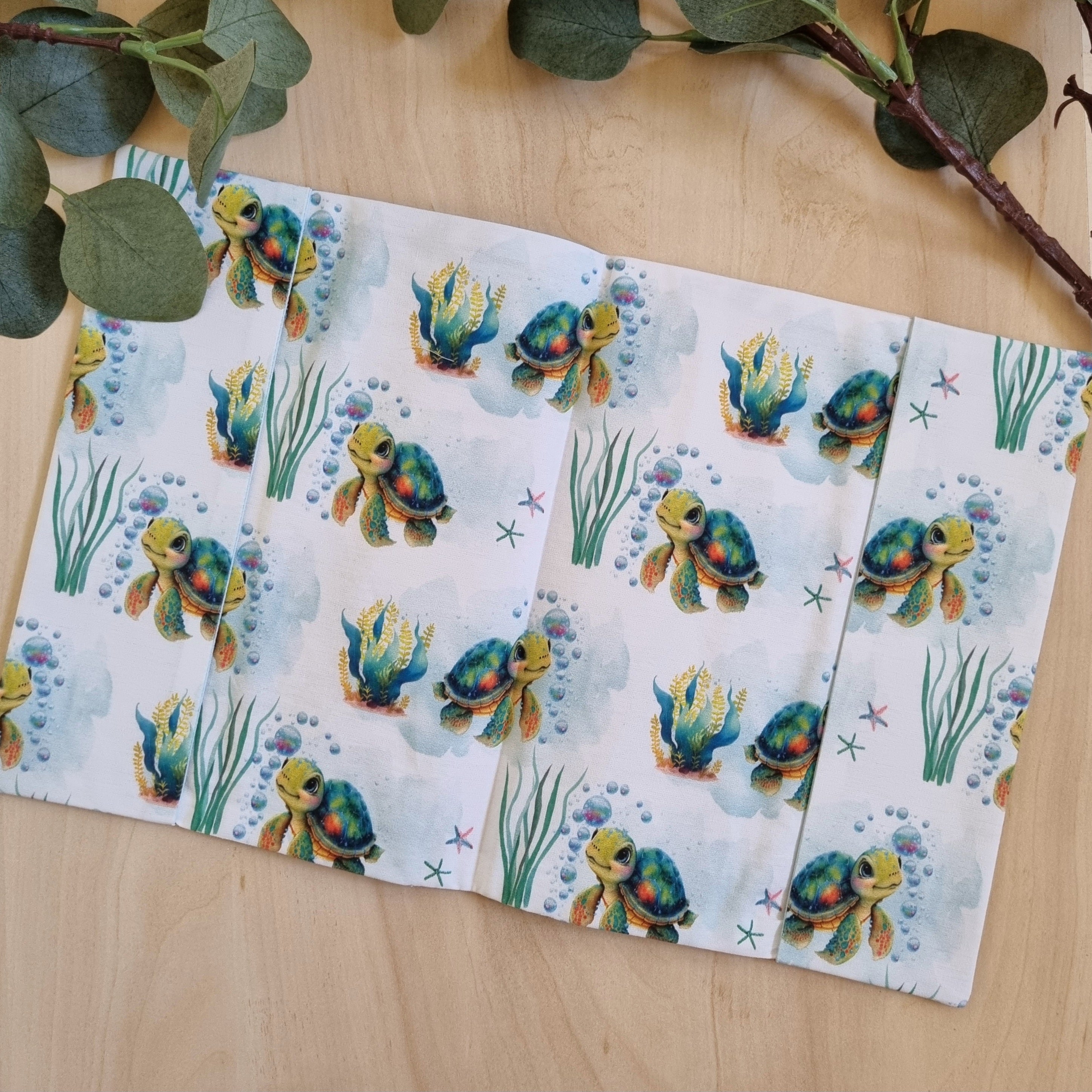Protège Carnet de santé personnalisable •Tortue Bleue•