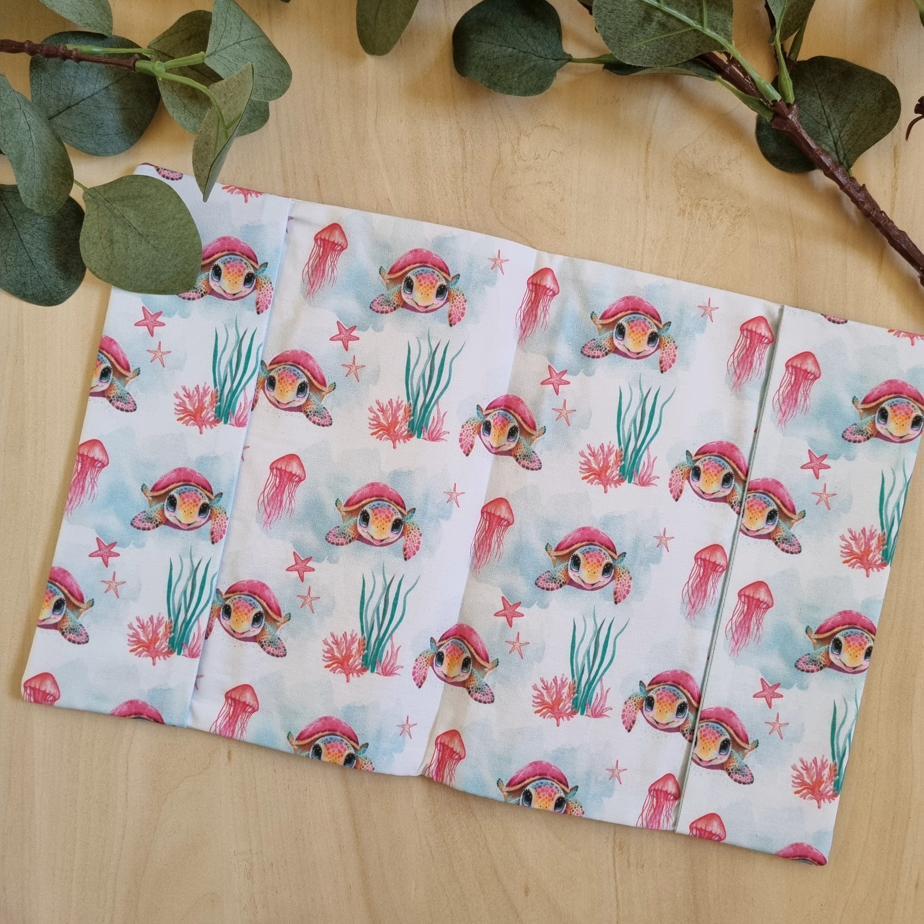 Protège Carnet de santé personnalisable •Tortue Rose•