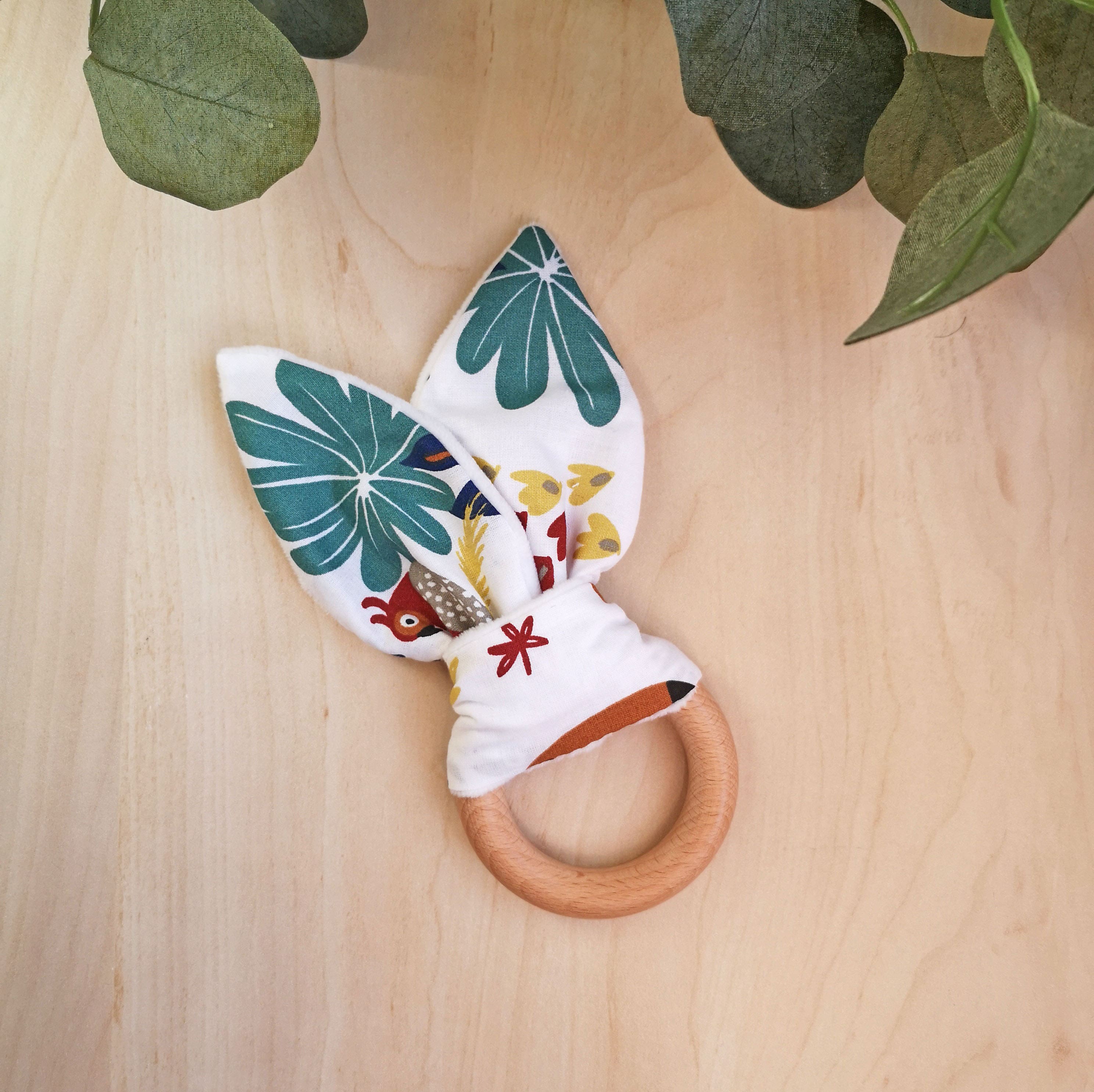 Anneau de dentition •Jungle blanche•