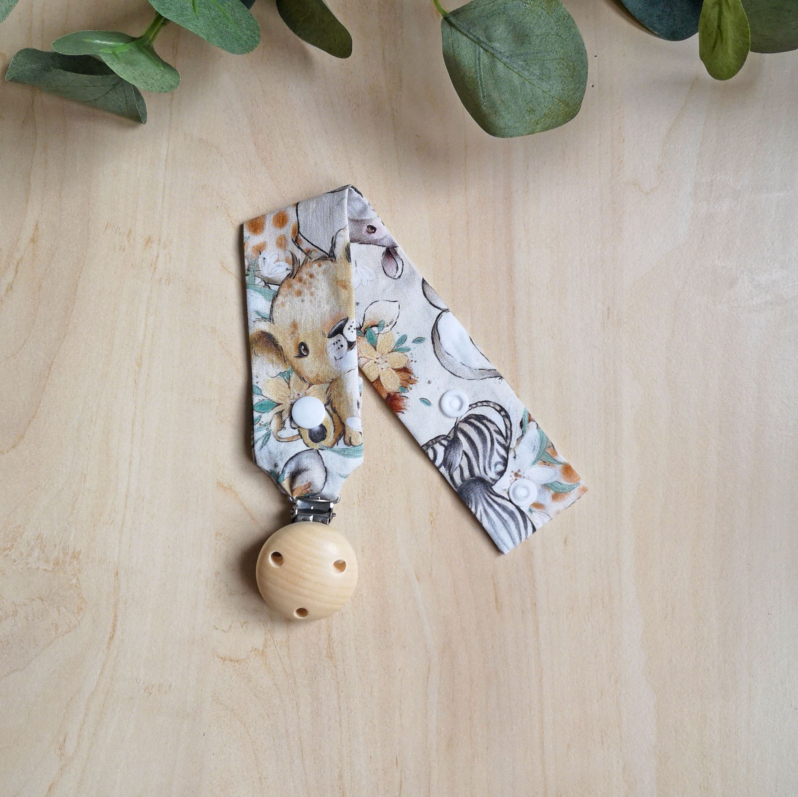 Attache-tétine •Bébé Animaux Fleurs•