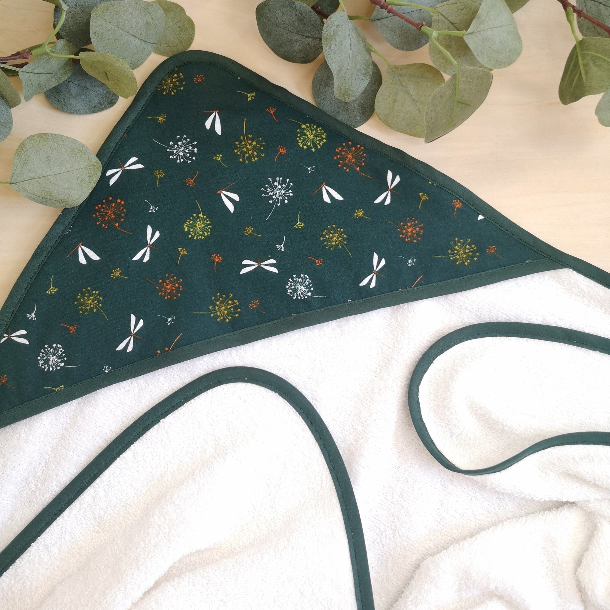 Cape de bain personnalisable "Libellules" - Babychouettecouture
