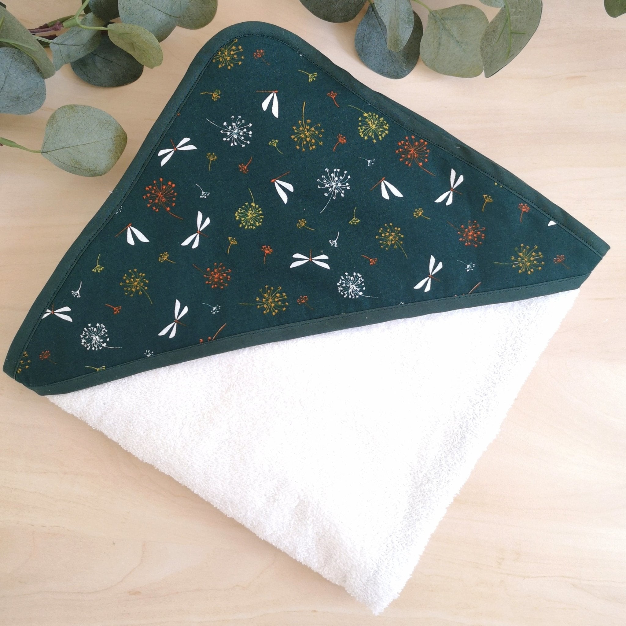 Cape de bain personnalisable "Libellules" - Babychouettecouture