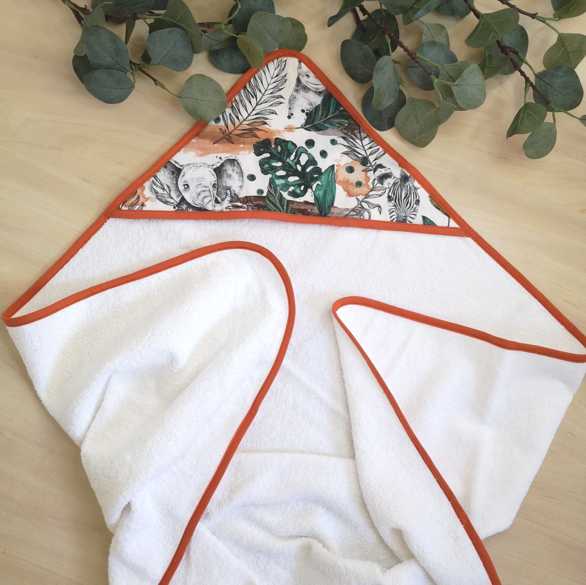 Cape de bain personnalisable "Savane" - Babychouettecouture