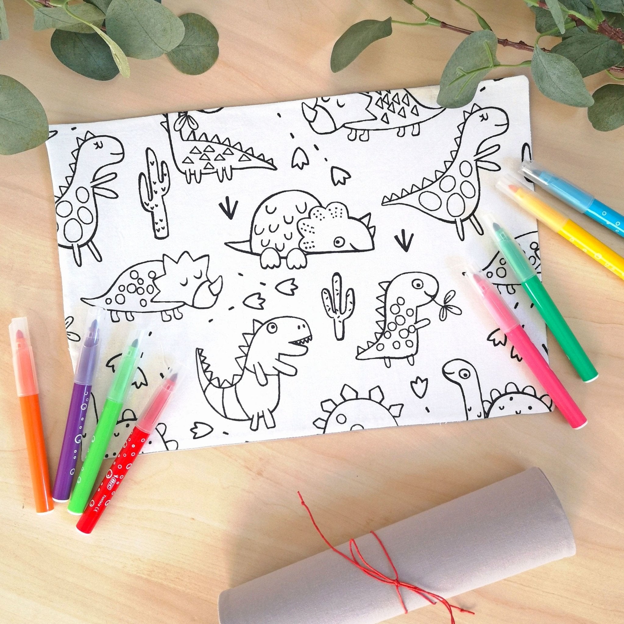 Coloriage lavable Dinosaures - Babychouettecouture