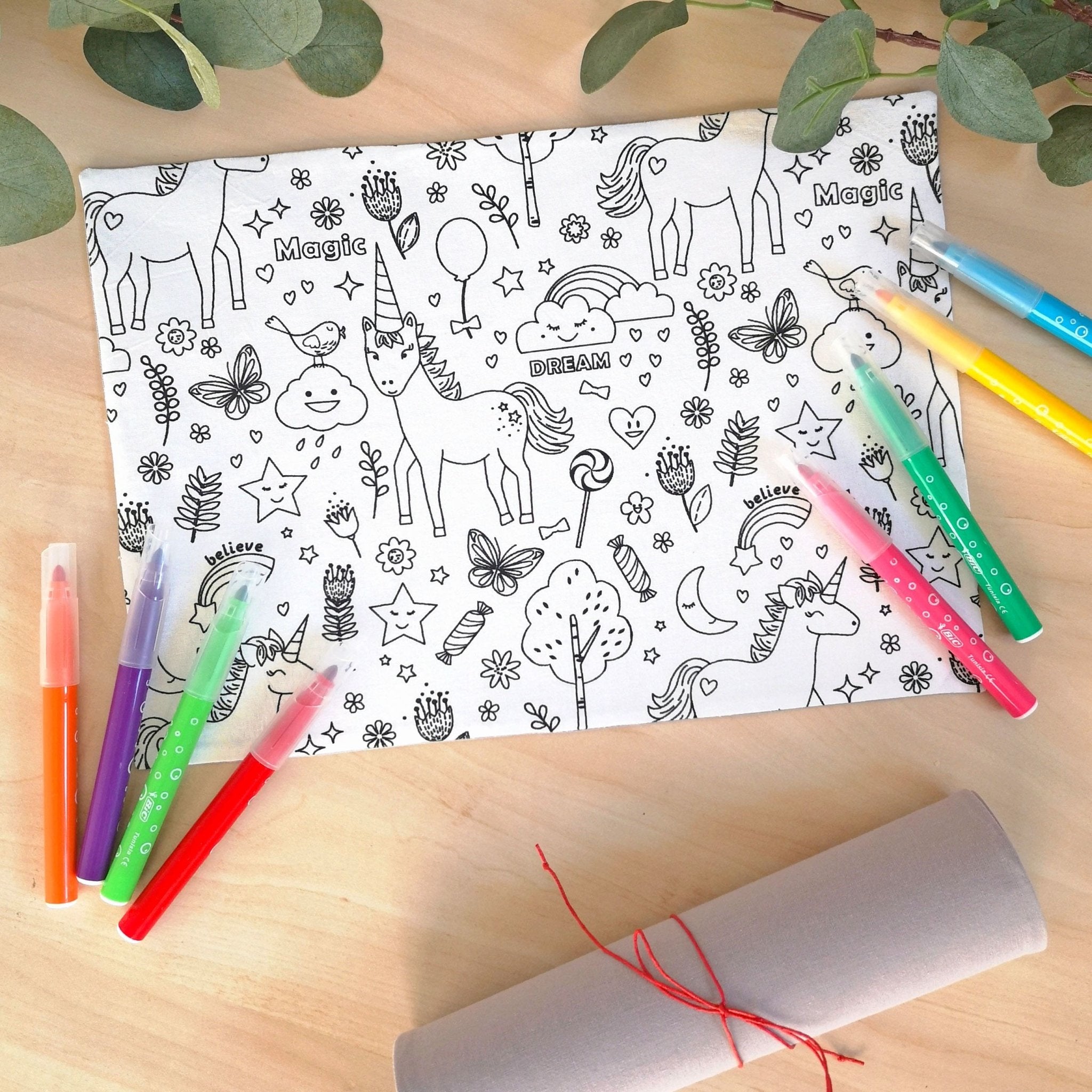 Coloriage lavable Licornes - Babychouettecouture