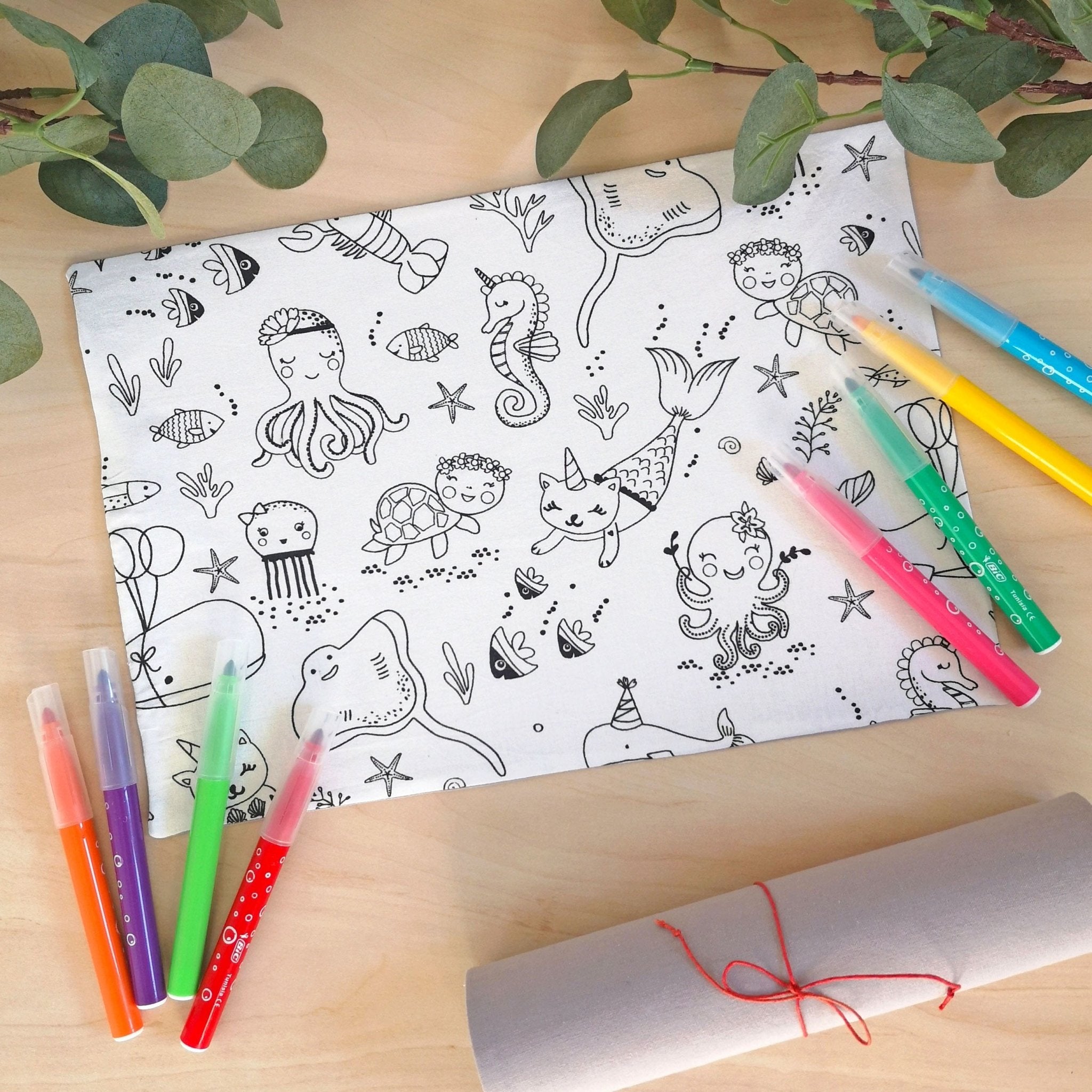 Coloriage lavable Océan - Babychouettecouture