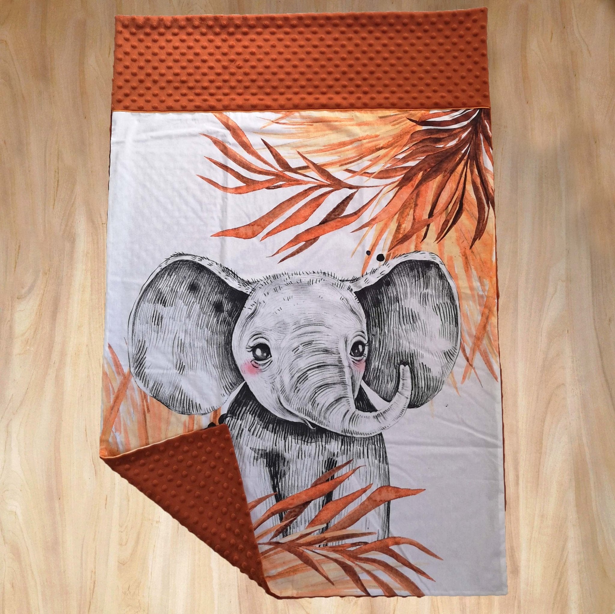 Couverture Safari Terracotta - Babychouettecouture