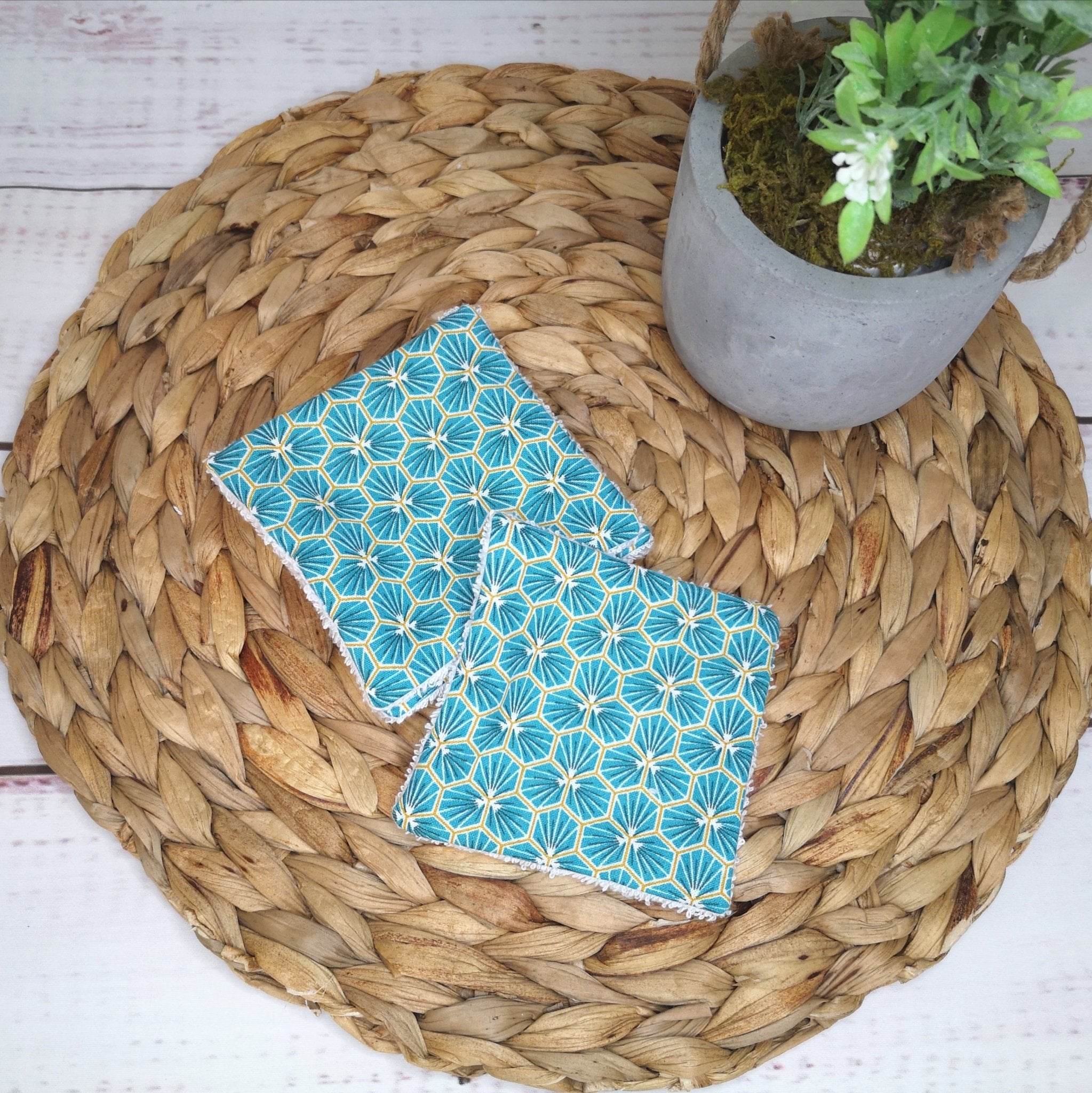 Ensemble de 15 lingettes démaquillantes - Babychouettecouture