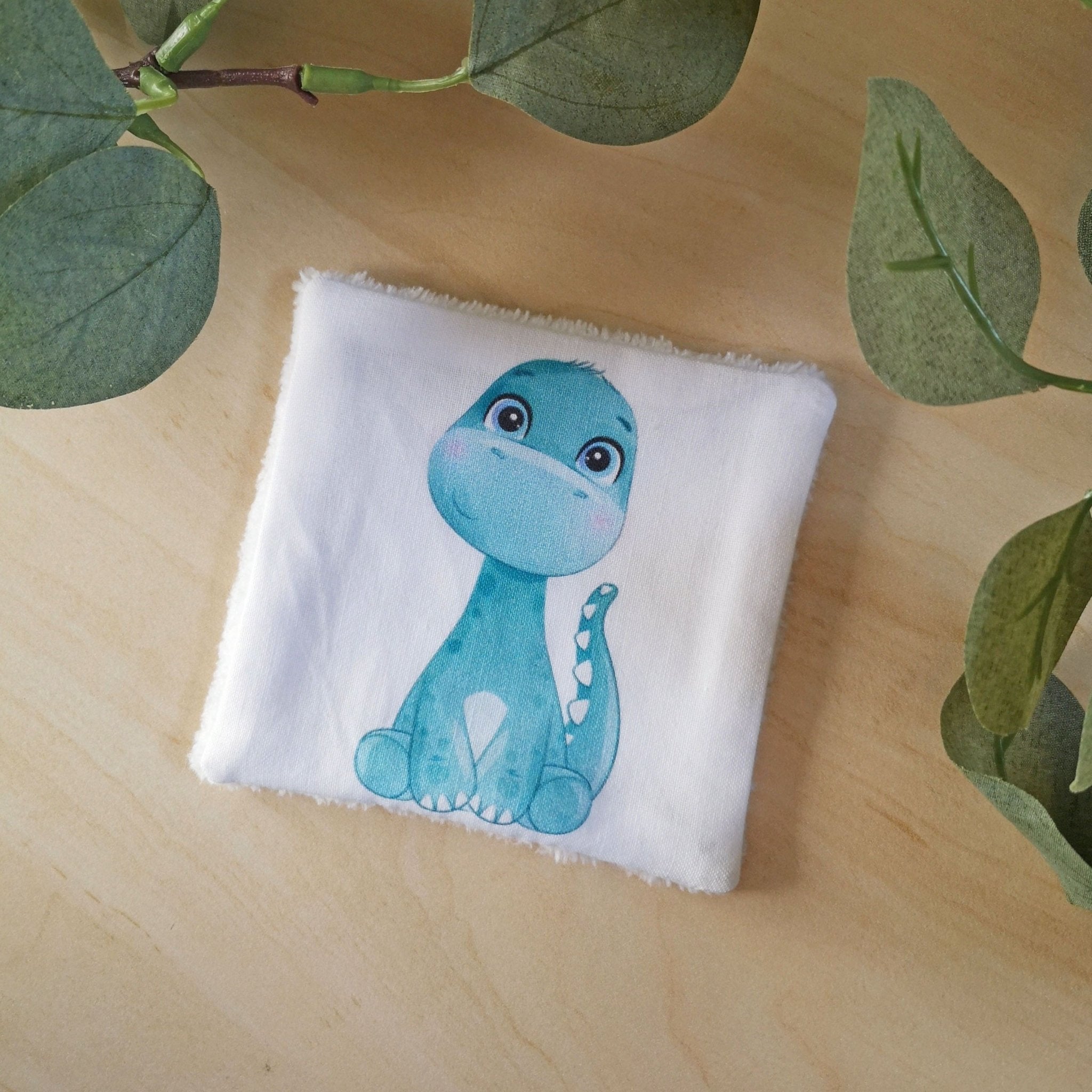 Ensemble de 4 lingettes Dinosaures - Babychouettecouture
