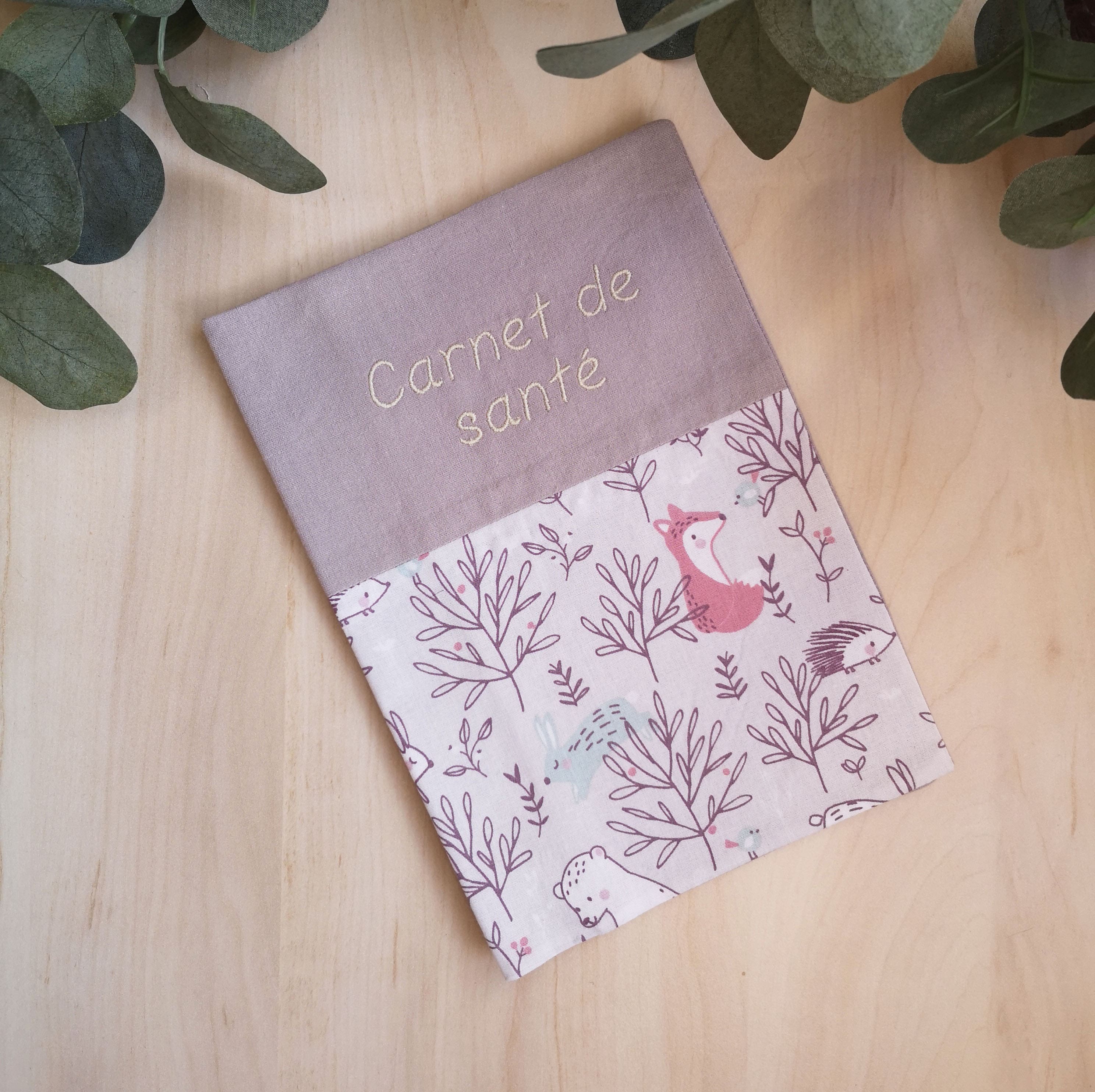 Protège Carnet de santé personnalisable •Animaux de la Forêt•