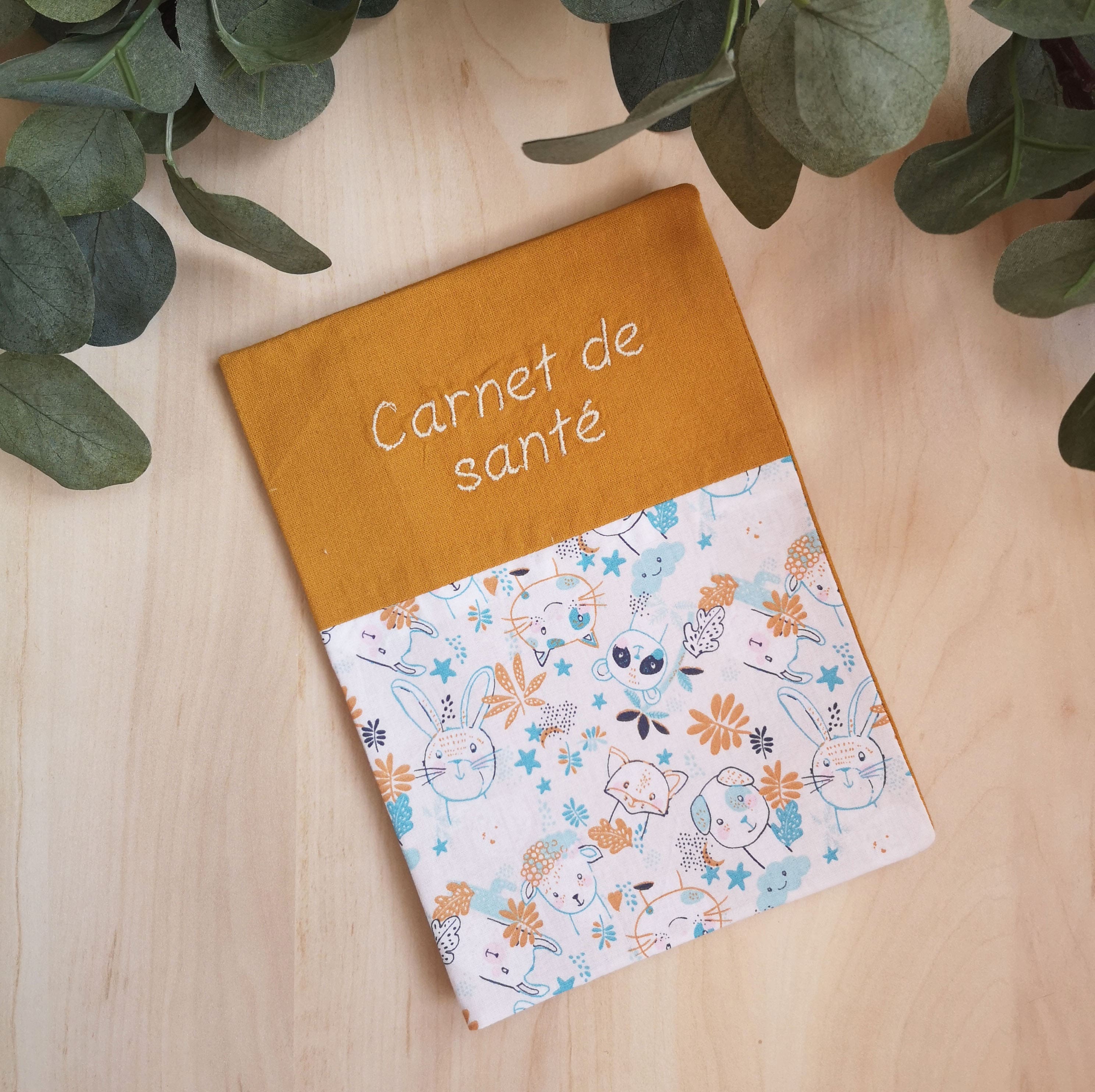 Protège Carnet de santé personnalisable •Animaux Mignons•