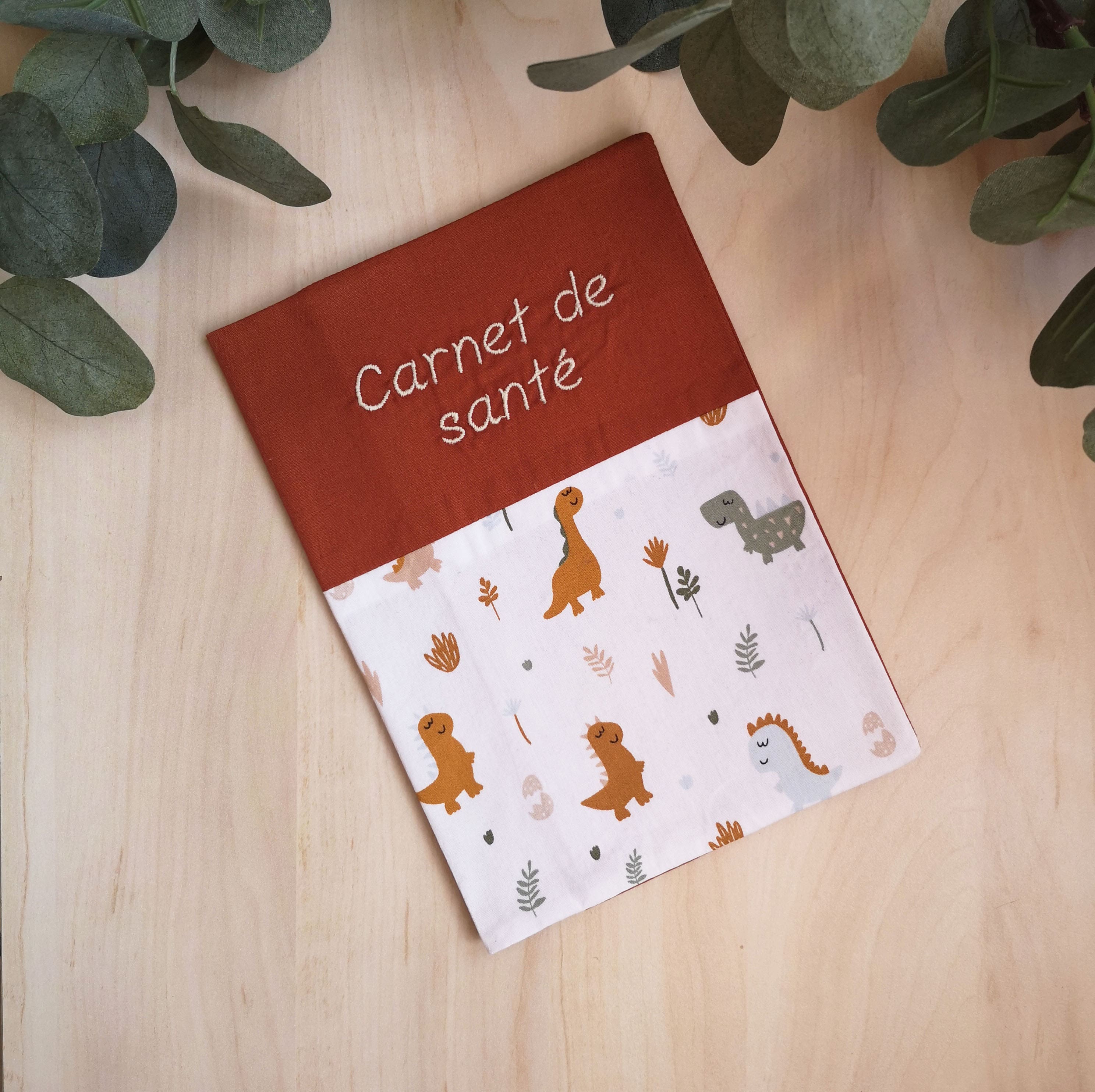 Protège Carnet de santé personnalisable •Petits Dinos•