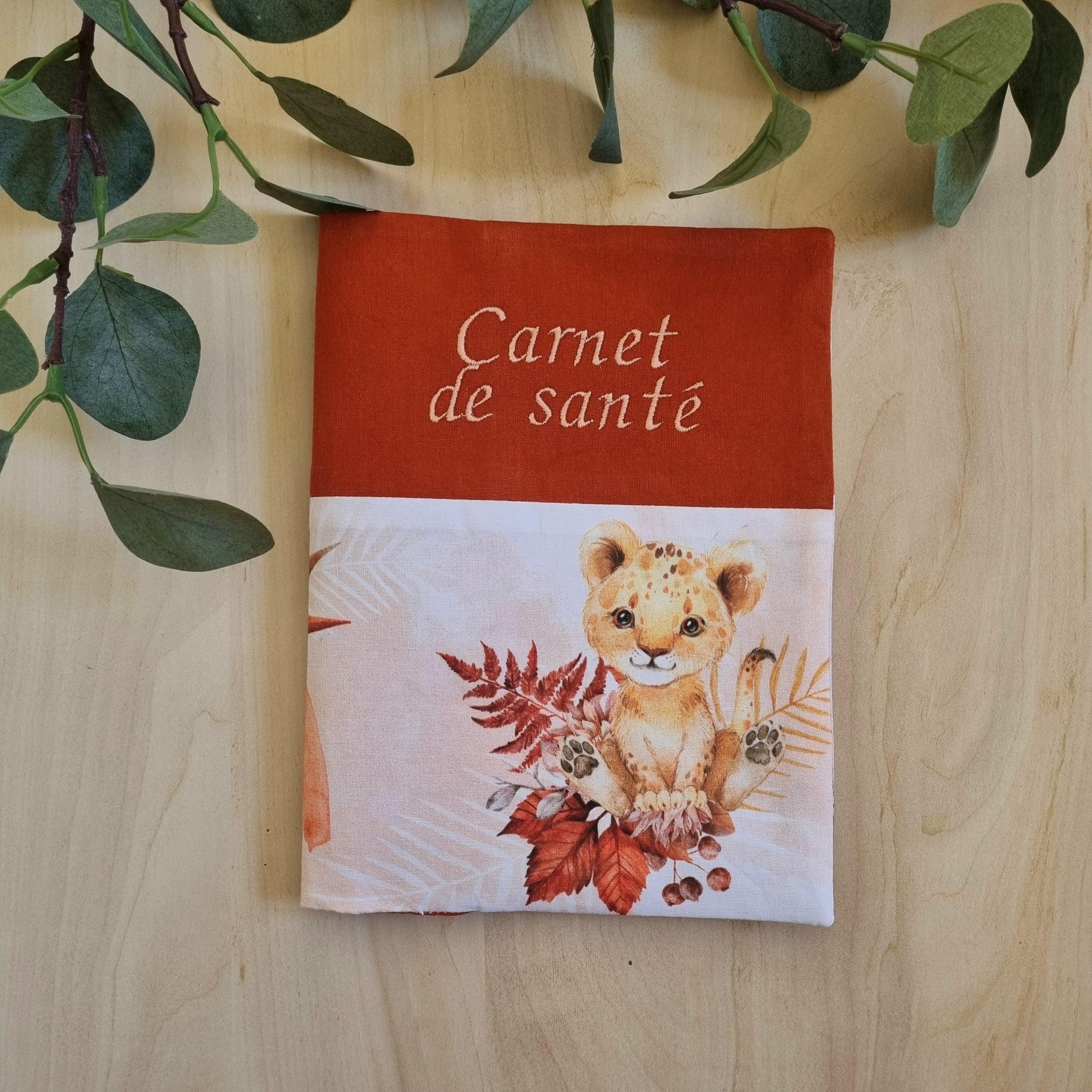 Protège Carnet de santé personnalisable •Baby Lion•