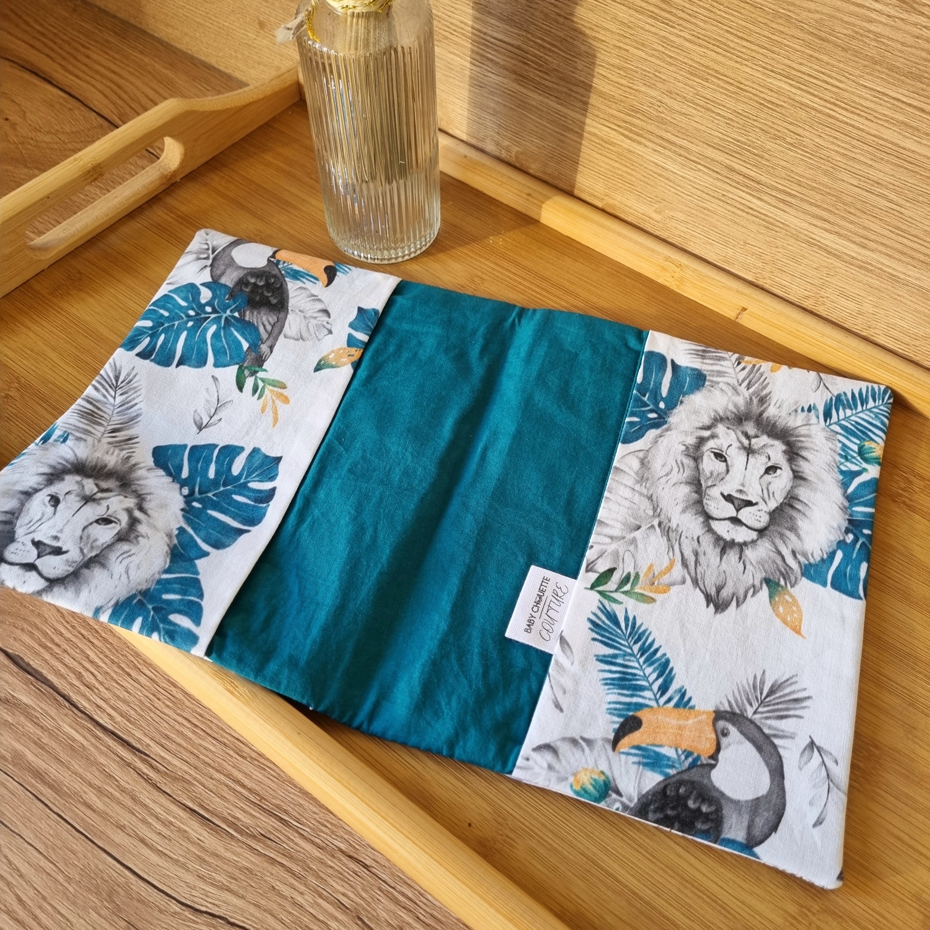 Coffret naissance Album photo + carnet de santé •Safari Monstera•