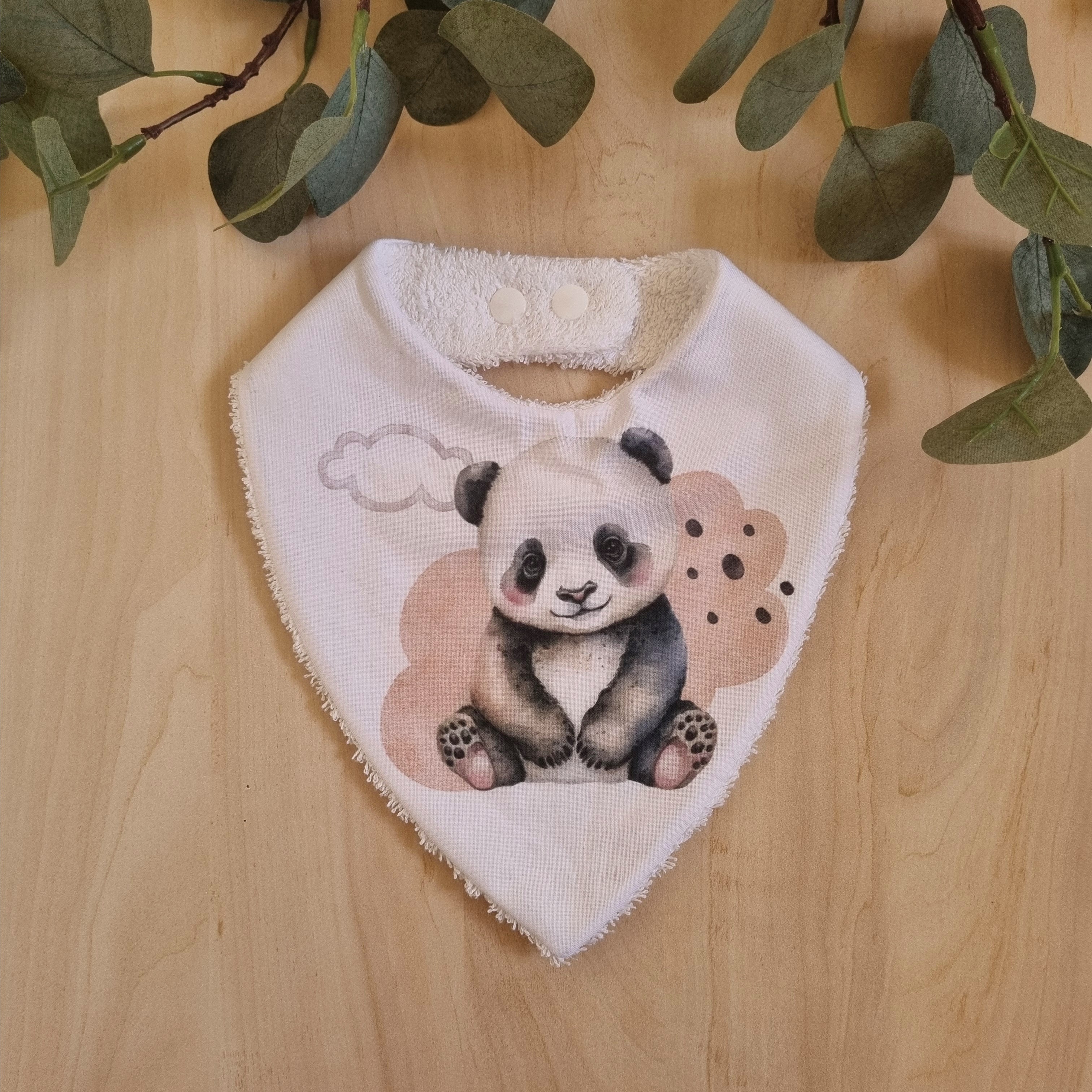 Bavoir bandana évolutif •Panda dans les Nuages•