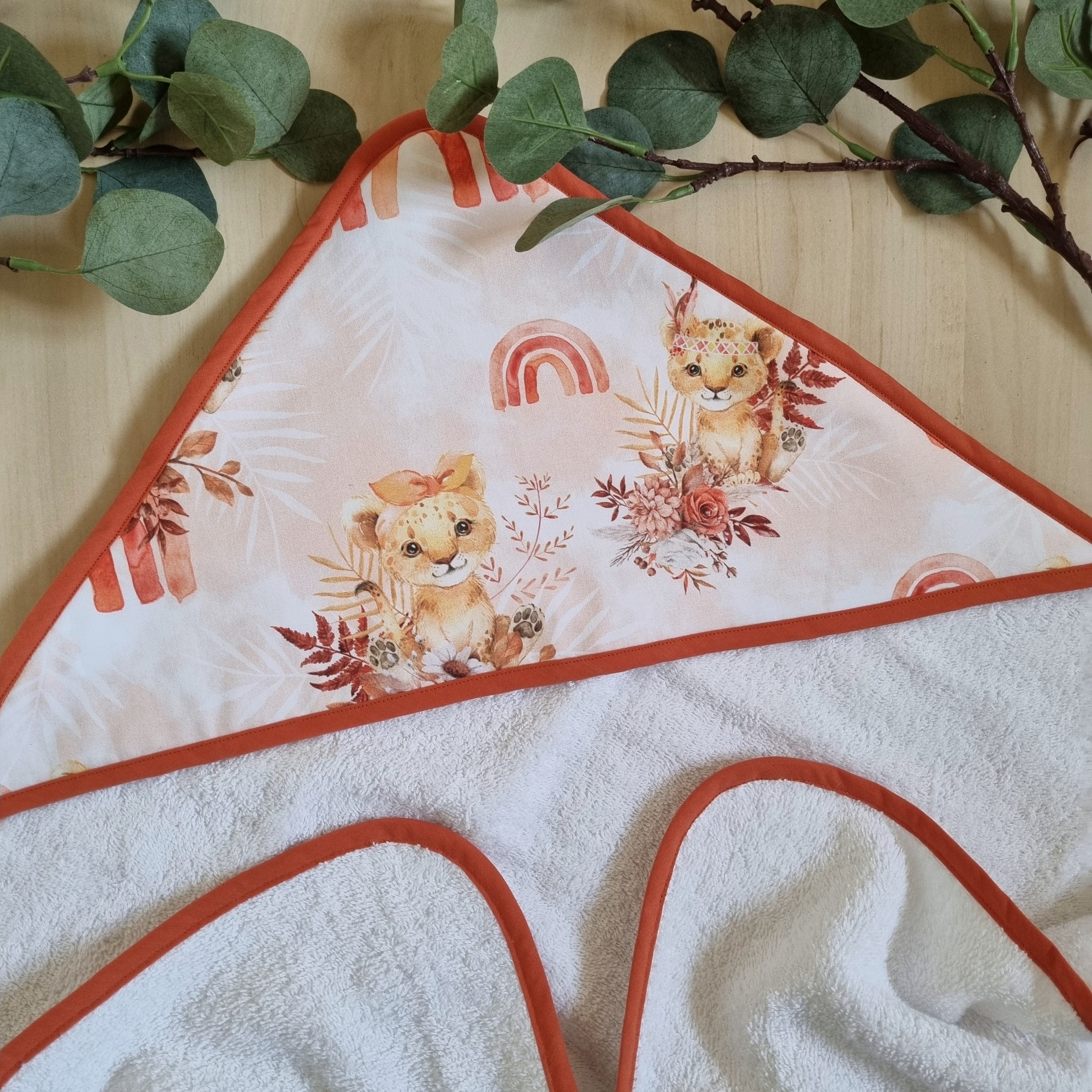 Cape de bain personnalisable •Baby Lion•