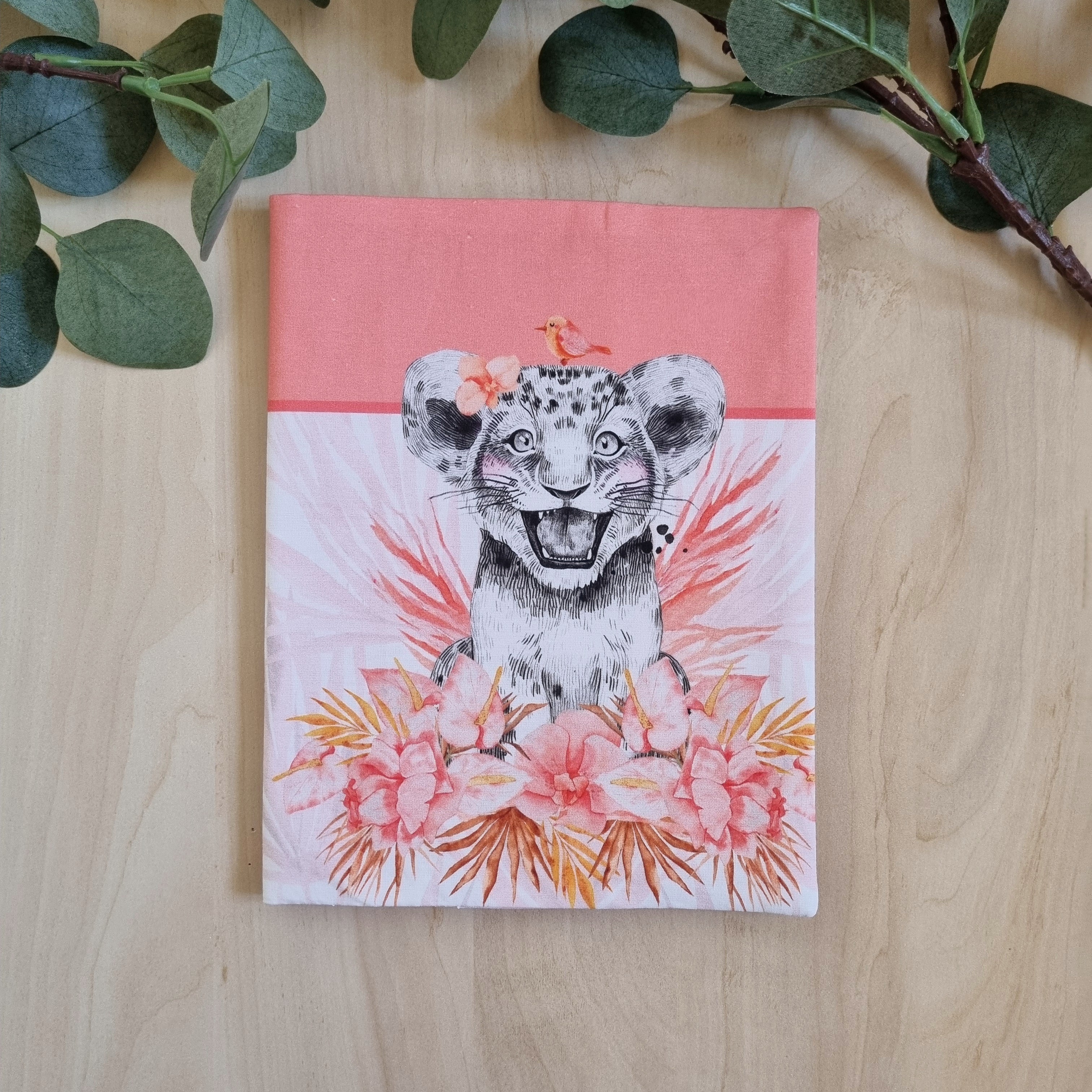 Protège Carnet de santé personnalisable •Lion Rose•