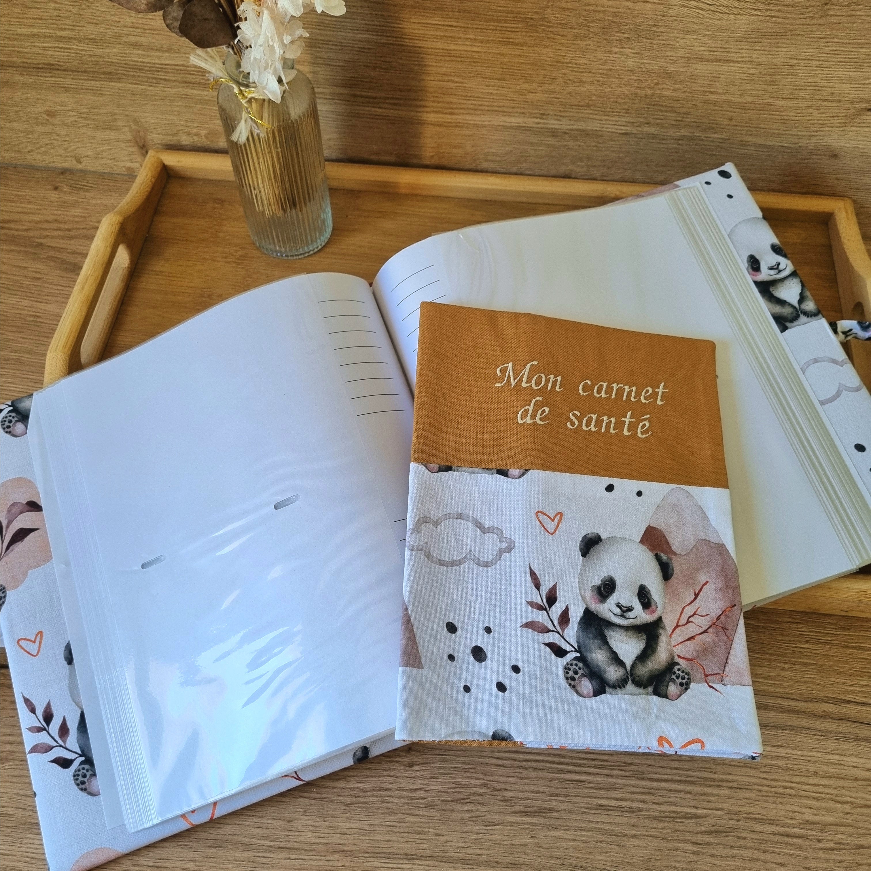Coffret naissance Album photo + carnet de santé •Pandas Mixtes•