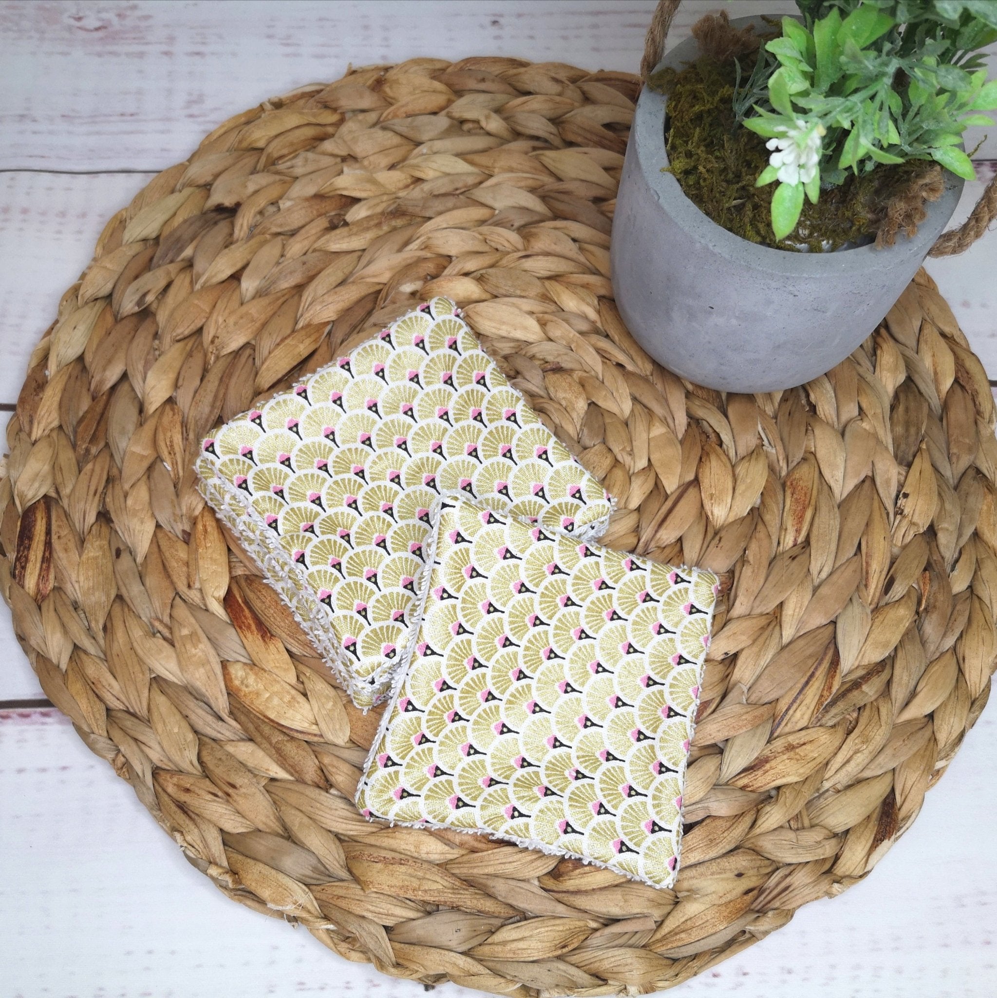 Ensemble de 10 lingettes démaquillantes - Babychouettecouture