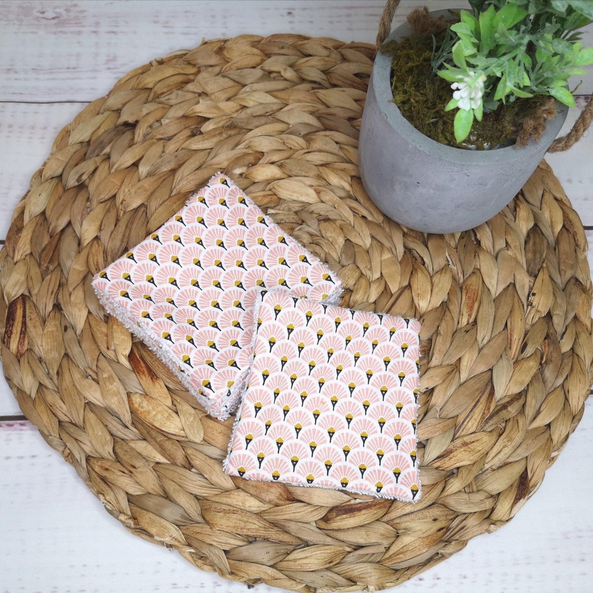 Ensemble de 10 lingettes démaquillantes - Babychouettecouture