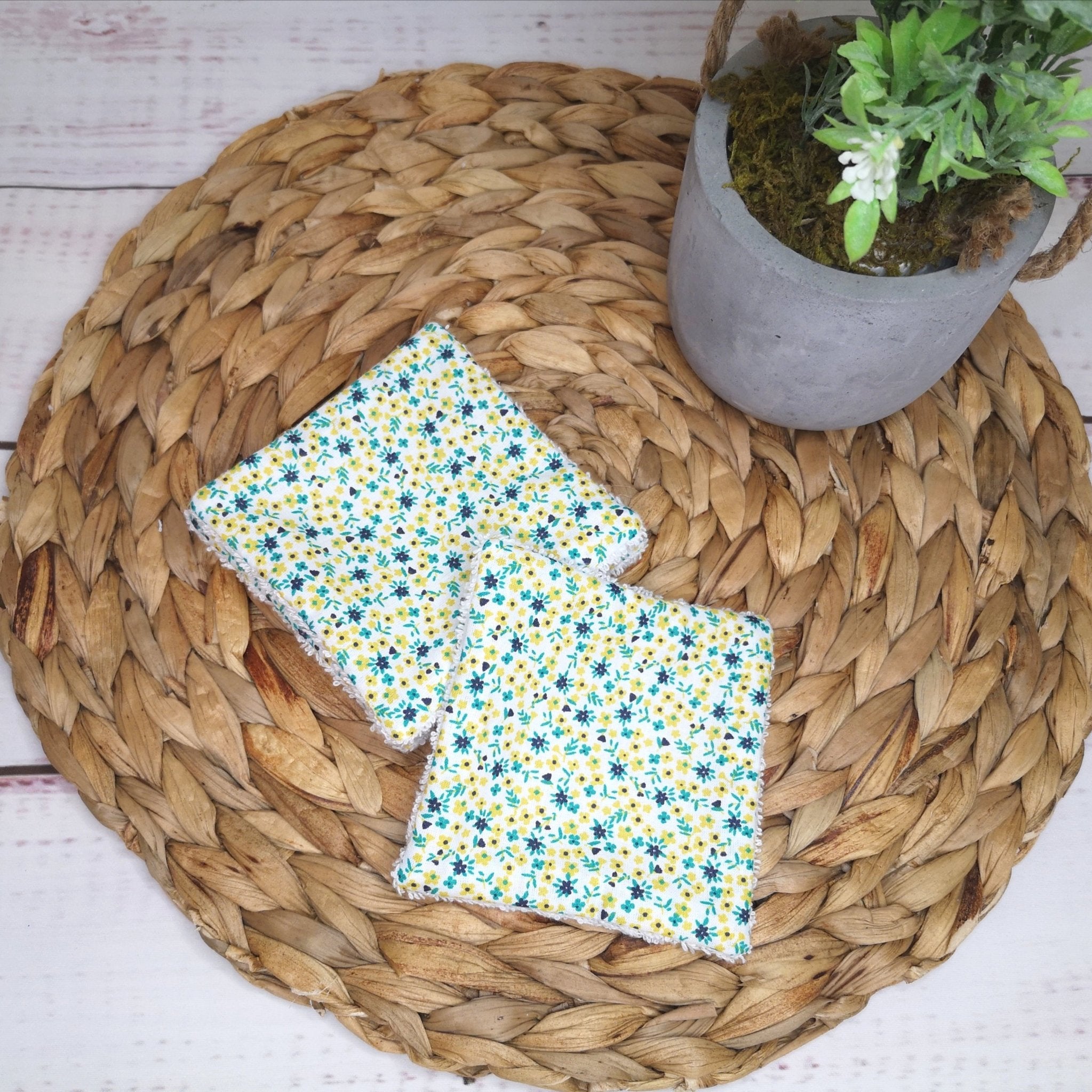 Ensemble de 10 lingettes démaquillantes - Babychouettecouture