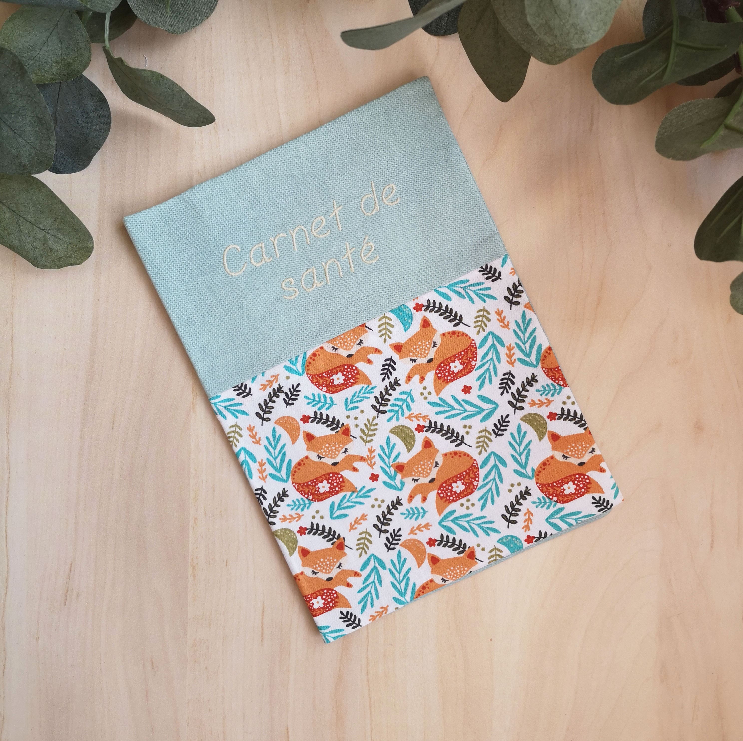 Protège Carnet de santé personnalisable •Renards dormeurs•